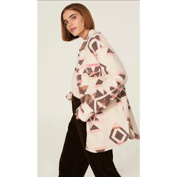 Sanctuary Jackets & Blazers - Anthropologie Sanctuary Pocket Shacket Southwest Shirt Jacket Sz S Oversized
